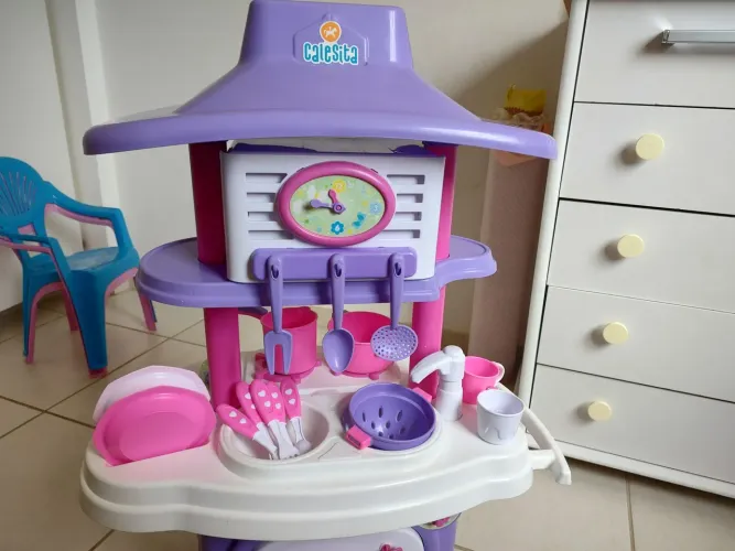 Cozinha infantil Calesita LE grand Chef master menina rosa/lilás 