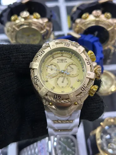 Relógio Invicta Thunderbolt Pulseira de borracha Branco