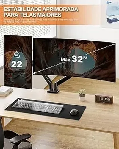 Suporte para 2 monitores articulado