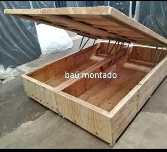 Cama Box de Madeira com Baú