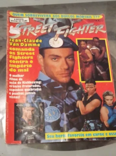 Revista Street Fighter - A revista oficial do filme (escala) Raro 1994