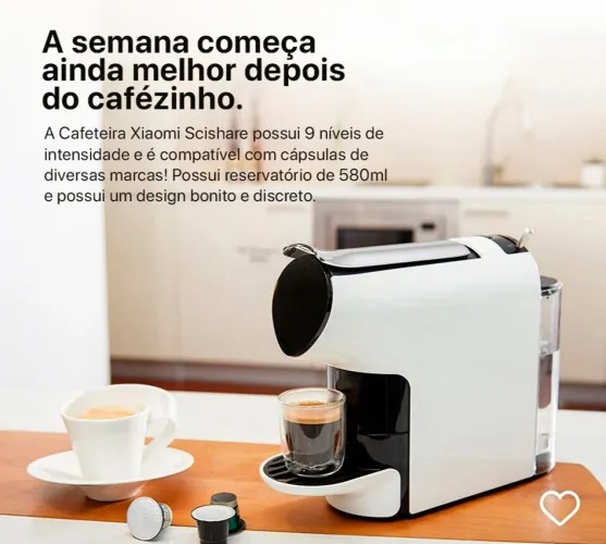 Cafeteira elétrica Xiaomi 220W- Nova Lacrada
