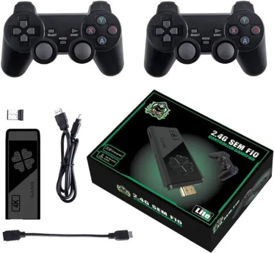 Video Game Stick Lite 10mil Jogos Retro 2 Controles Sem Fio
