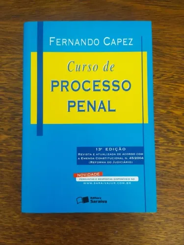 Livro Curso De Processo Penal De Fernando Capez