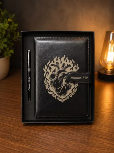 KIT DE LUXO - AGENDA + CANETA PERSONALIZADOS