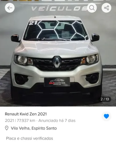 Renault Kwid Zen 1.0 Flex 12V 5P Mec. 2021