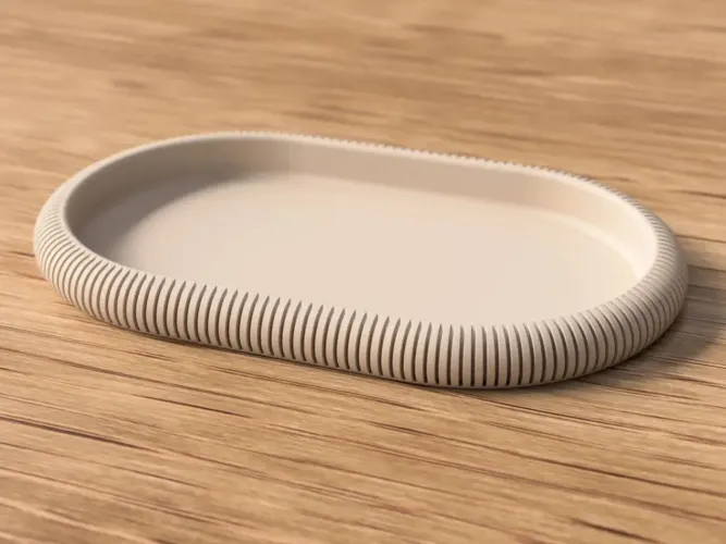 Bandeja Organizadora Oval Decorativa 3D | Évora