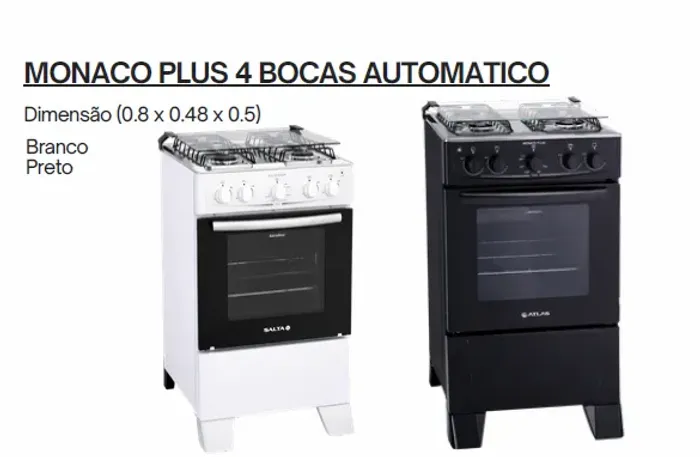 Fogão Monaco Plus 4B Novo