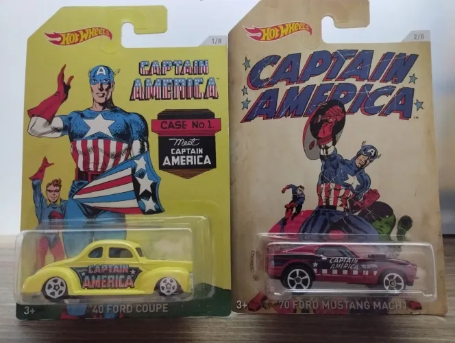 Hot Wheels capitão América Ford coupê Ford Mustang Mach 1