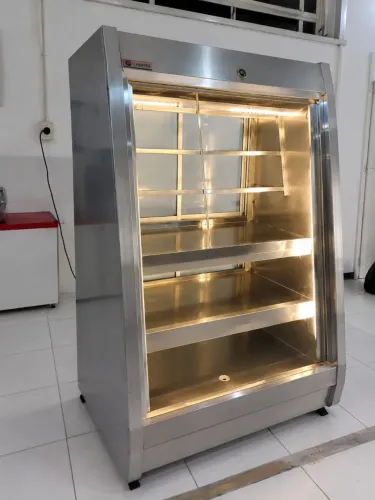 Expositor vertical inox para açougue 