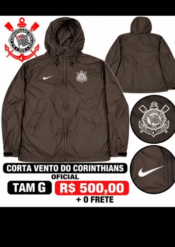 Corta vento original do Corinthians