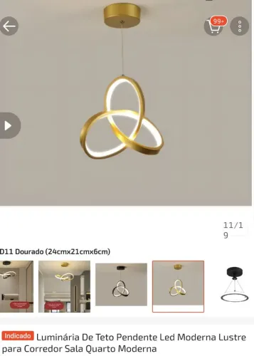 Vendo essa luminária nova 
