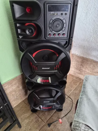 Caixa de Som Amvox 1500w Pesadão