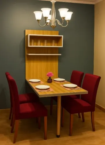 Kit mesa de jantar e 4 cadeiras