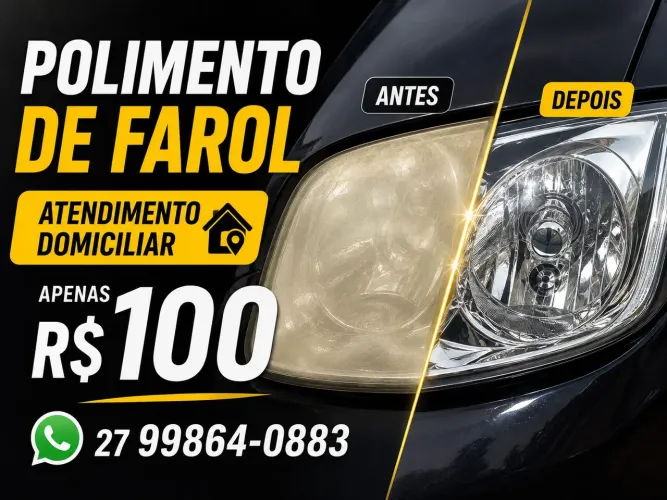Polimento de faróis 
