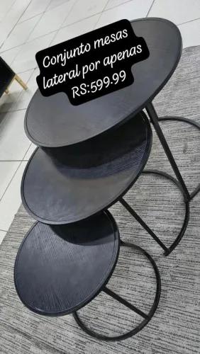 Mesa de centro tripla