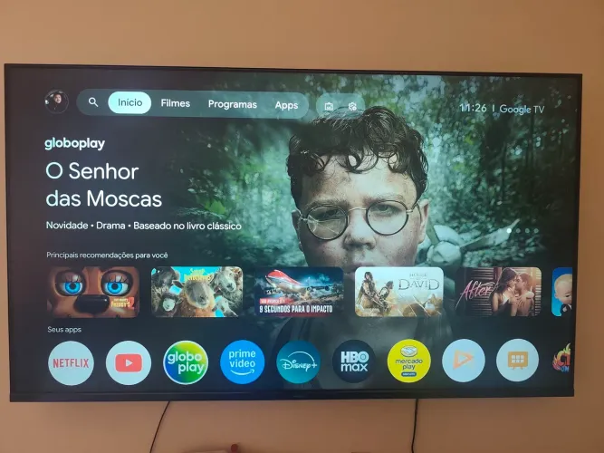 Smart TV Philips 55" 4K UHD Google TV - Estado de Nova!