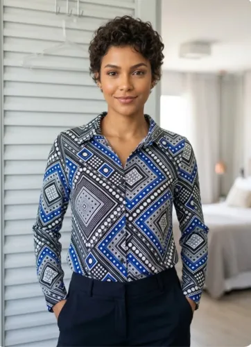 camisa poliéster e elastano Marisa n.40