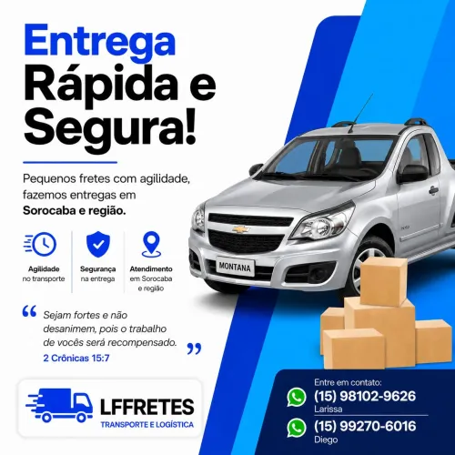 Pequenos frete, preço ótimo pode chamar. 