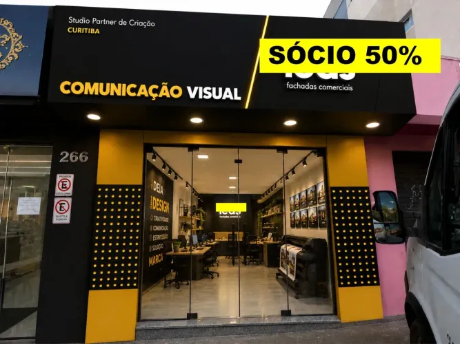 Sócio comunicação visual especializada em fachadas