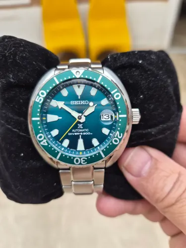 SeikoRelogio Seiko Prospex Mini Turtle Automático Green JDM SBDY083