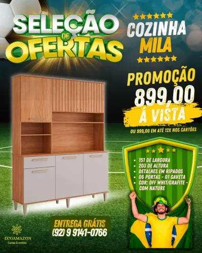 Armário Milla na Promoção - Frete grátis - vai acabar no estoque 