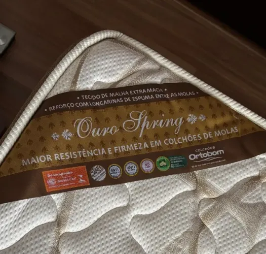 Cama Queen Completa Ortobom Ouro Spring
