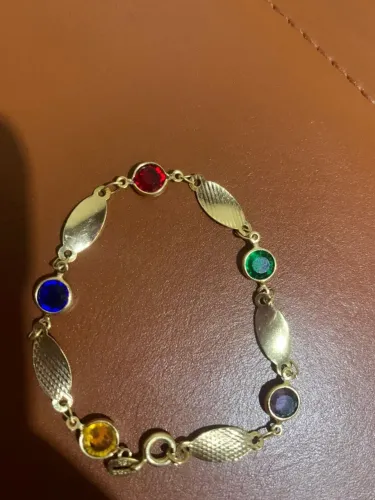 brinco e pulseira banhados a ouro 