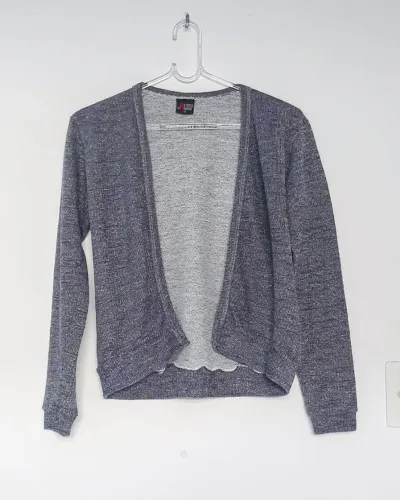 Cardigan Cinza em moletinho