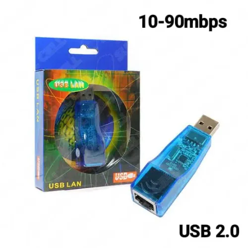 Adaptador Placa de Rede USB 2.0 para Notebook PC Novo