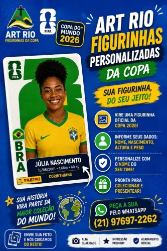 SUA FIGURINHA PERSONALIZADA DO ALBUM DA COPA 2026