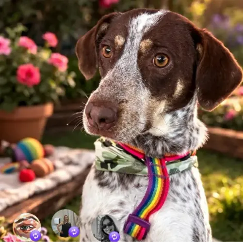 ADOÇÃO, um ano, mestiço blue heeler, castrado, vacinado, leia o texto
