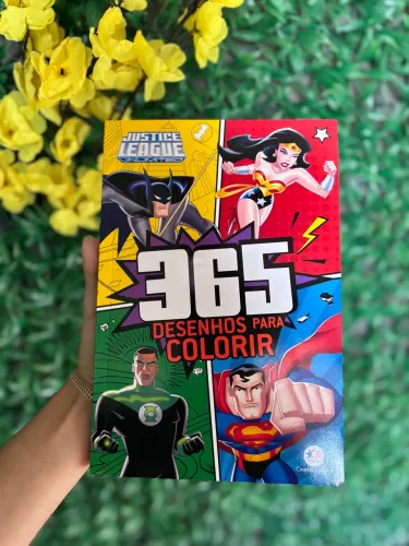 Livro da Liga da justiça 365 desenhos para colorir ( novo )
