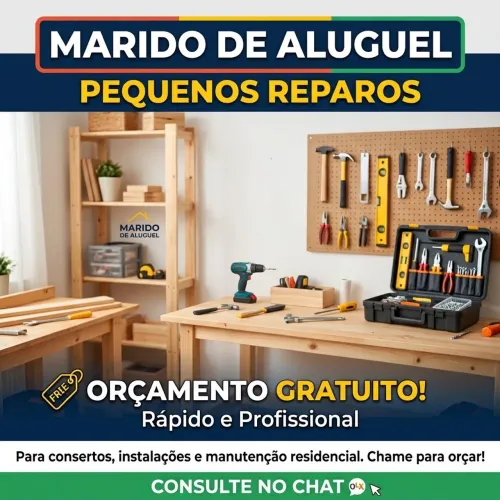 Serviços simples de manutenção, reparo e instalações comuns.