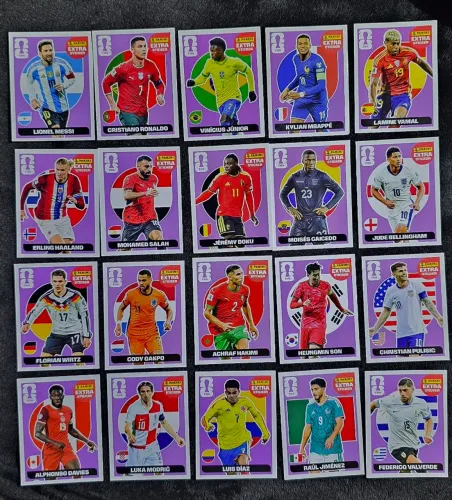 Kit Figurinhas Extra/Legends lilás Copa 2026
