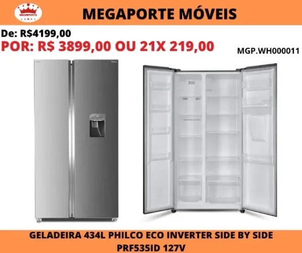 GELADEIRA 434 LITROS INVERTER 