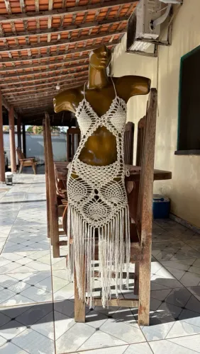 Saída de praia de crochê 