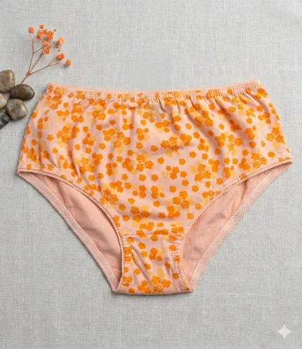 Kit com 3 unidades Calcinha Feminina Cintura Alta Estampada - Nova
