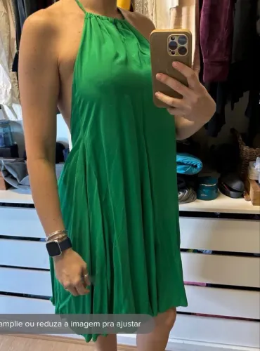 Vestido Frente única verde