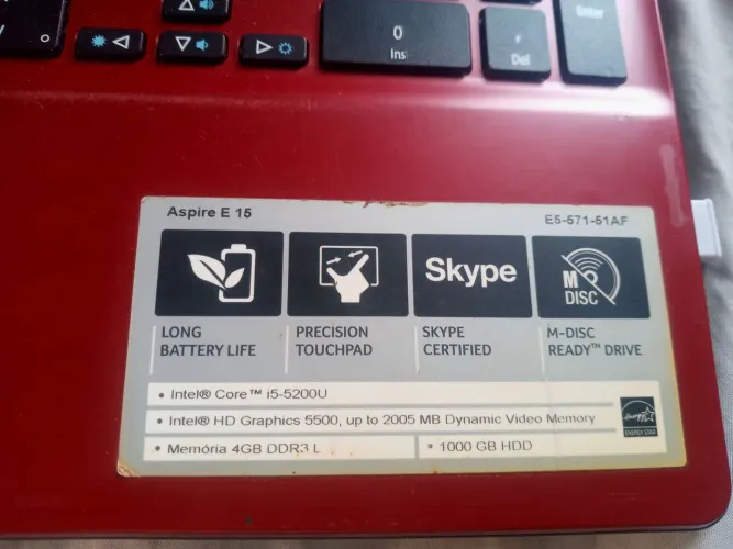 Notebok acer i5 4 geracao tudo ok