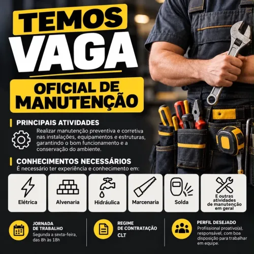 Vaga manutenção de loja