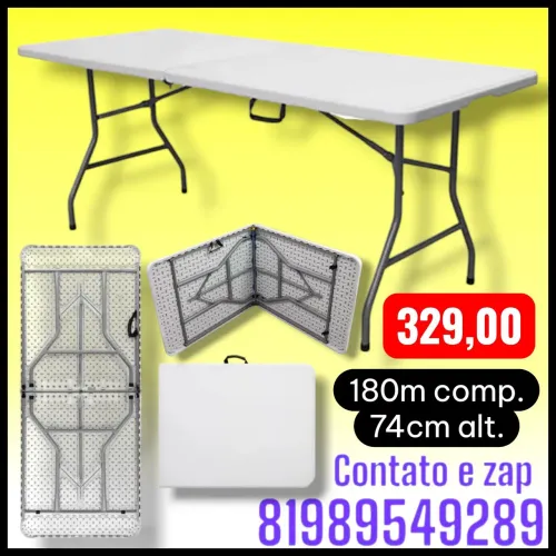 Mesa dobrável maleta 180m