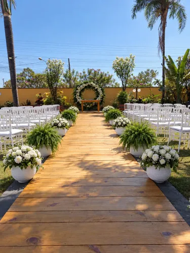 Passarelas decoradas para casamento