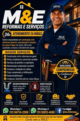 ? M&E Reformas e Serviços em Geral - Orçamento Grátis