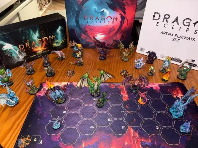 Dragon Eclipse c/ minis 3D + Terrenos (Completíssimo, com minis pintadas! Ler descrição!)
