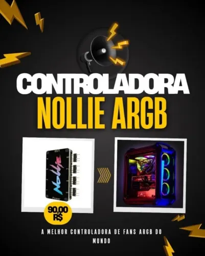Controlador de fans Nollie 5v Argb 3pin Novo - Pronta Entrega