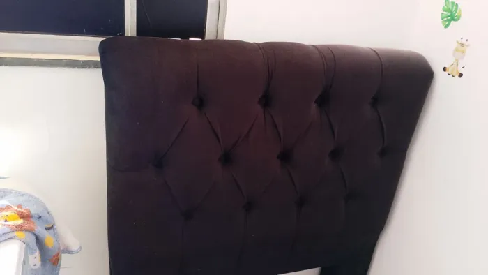 Cama box solteiro com cabeceira 