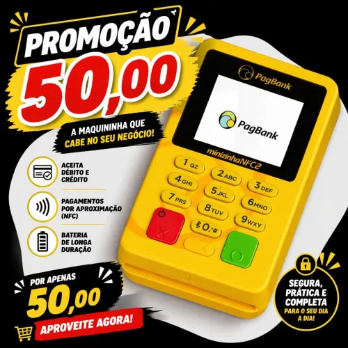 MÁQUINA DE CARTÃO NFC 2 PAGBANK PAGSEGURO