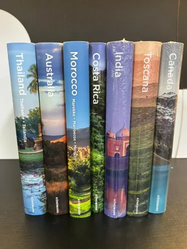 Coleção de livros fotográficos Spectacular Places by Könemann 7 livros novos (3 lacrados)