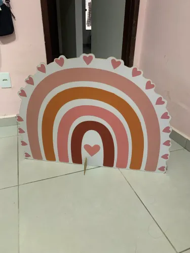 Painel para festa arcoirirs boho